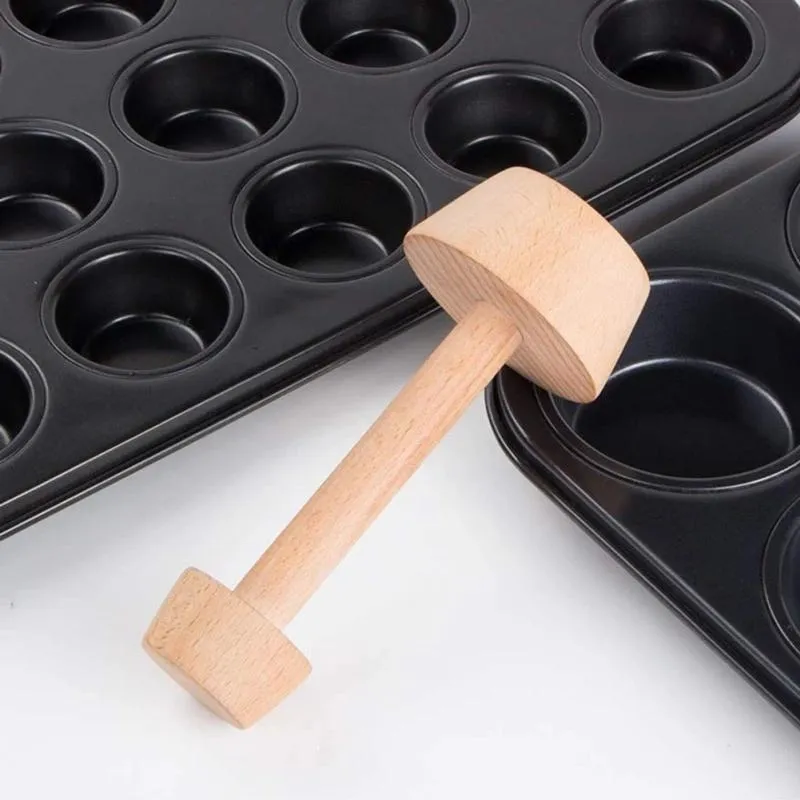 Handy Wooden Double Headed Tart Tamper