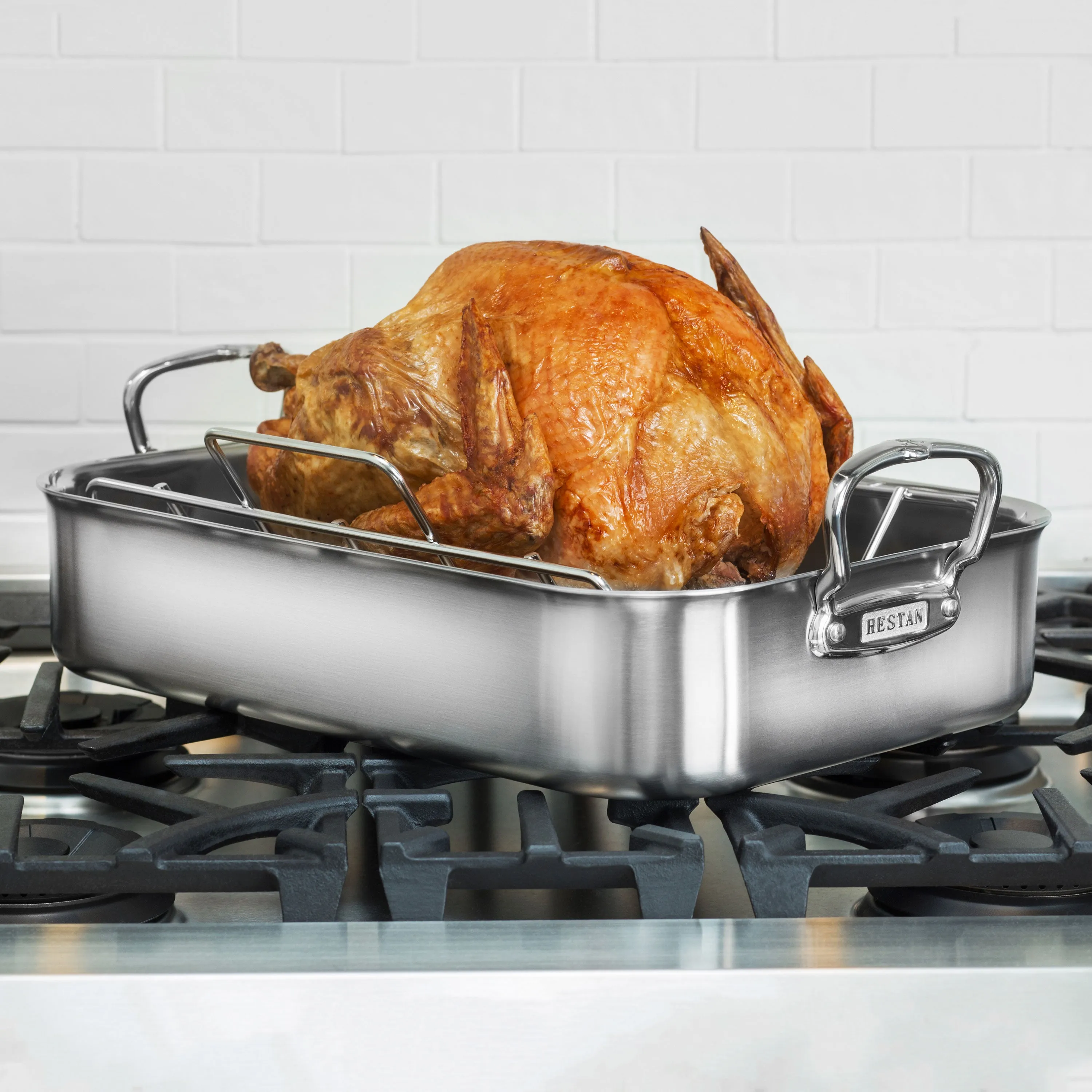 Hestan 16.5x11.75" Tri-Ply Roasting Pan with Rack