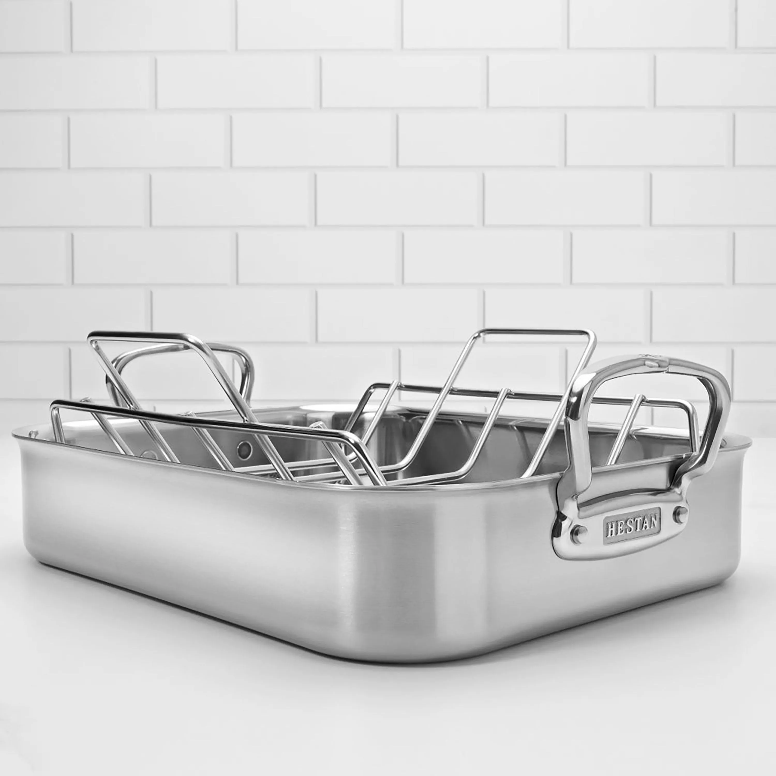 Hestan 16.5x11.75" Tri-Ply Roasting Pan with Rack