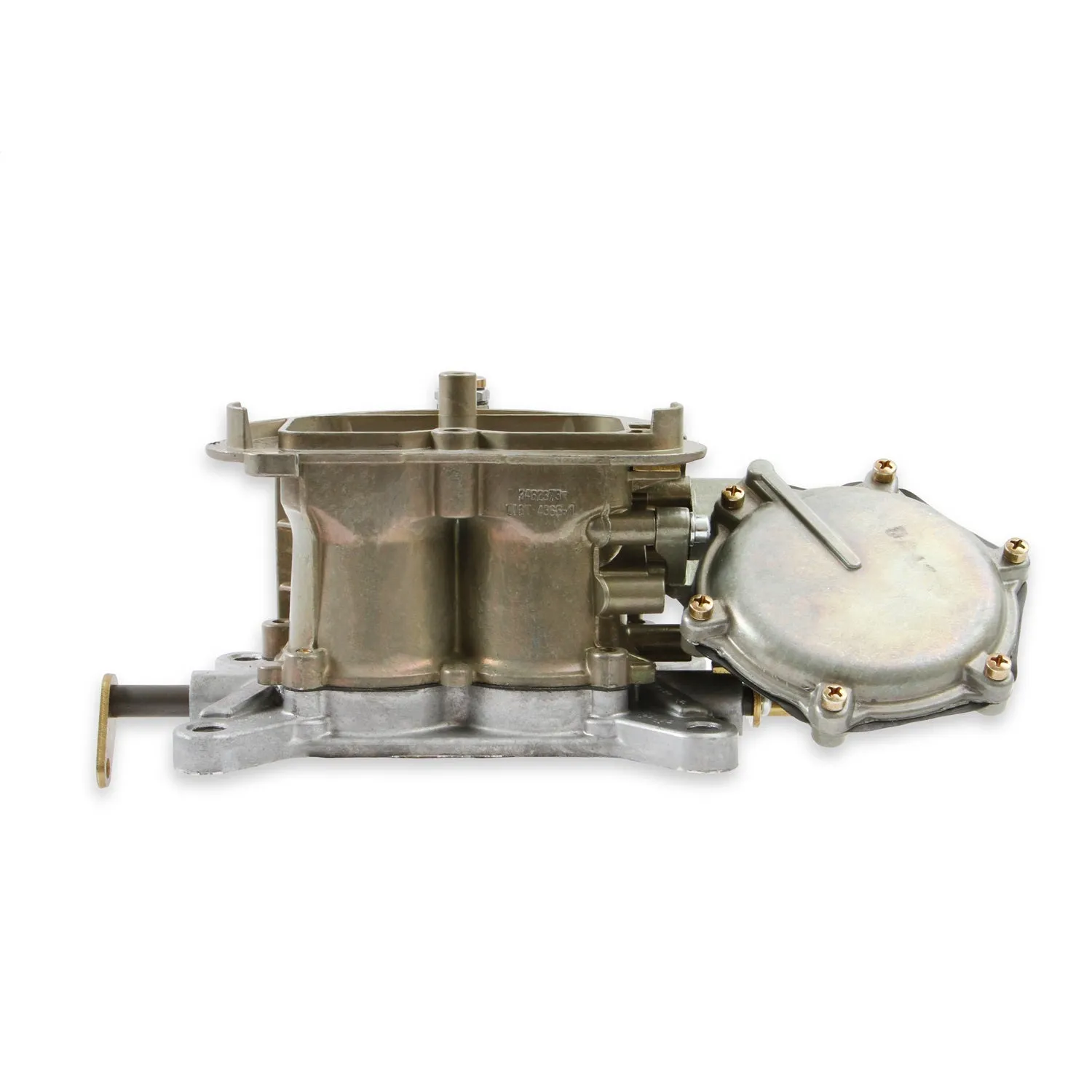 Holley OEM Muscle Car 500 CFM 2-Barrel Carburetor - Holley Flange - No Choke - Single Inlet - Gold Chromate - Six Pack Outboard Carbs