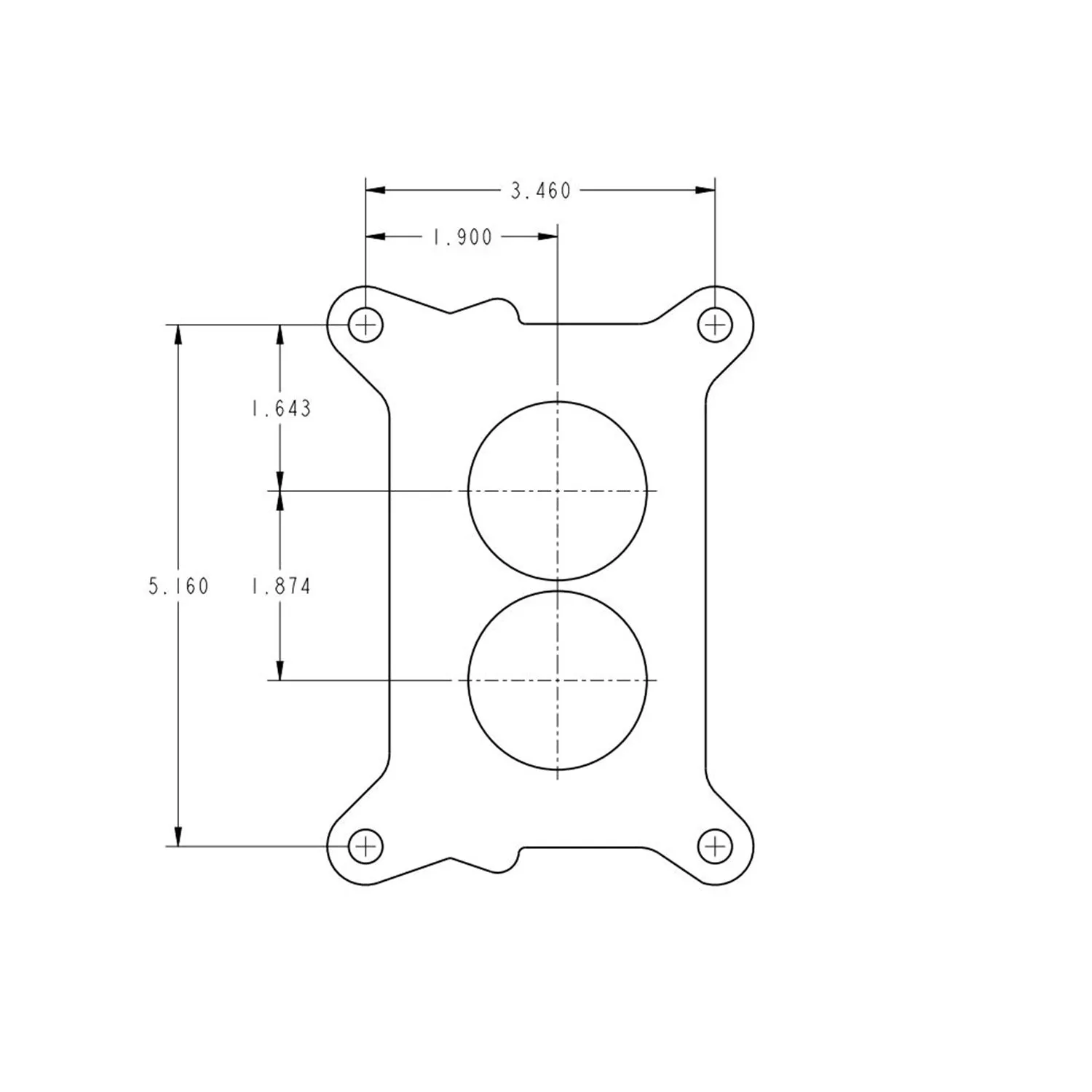 Holley OEM Muscle Car 500 CFM 2-Barrel Carburetor - Holley Flange - No Choke - Single Inlet - Gold Chromate - Six Pack Outboard Carbs