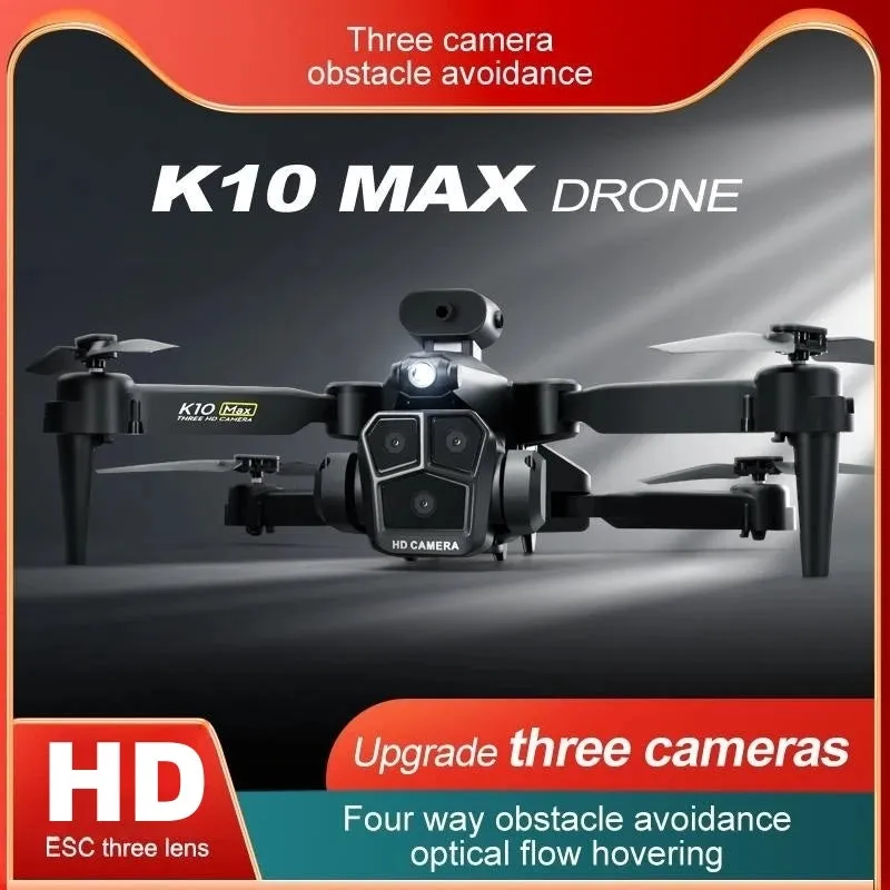 K10 Max HD Drone with Triple Cameras & Advanced Flight Features