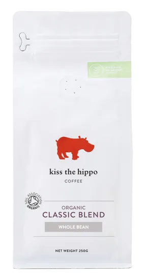 Kiss the Hippo Coffee Organic Classic Blend 250g (Whole Bean) 250g