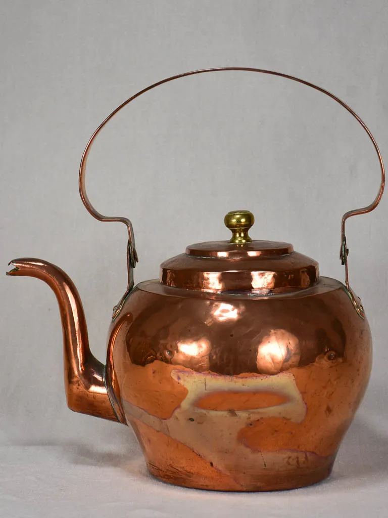 Large 18th century French copper kettle