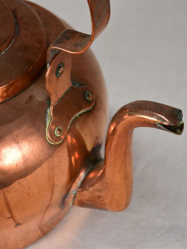 Large 18th century French copper kettle