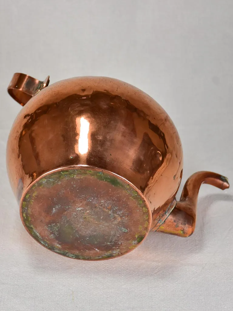 Large 18th century French copper kettle