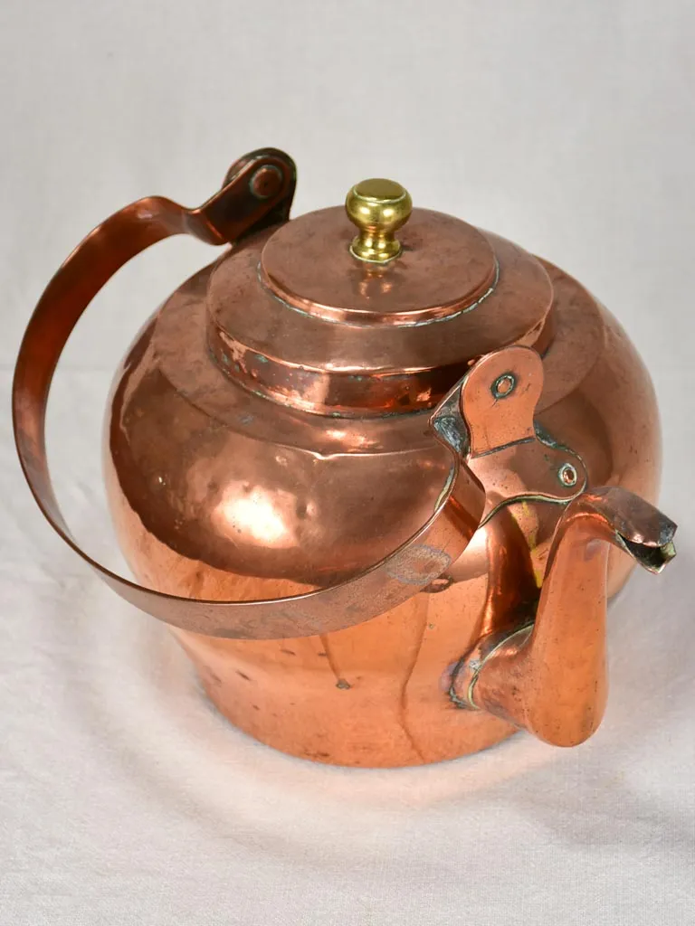 Large 18th century French copper kettle