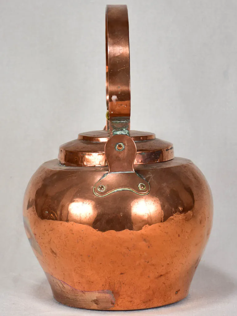 Large 18th century French copper kettle