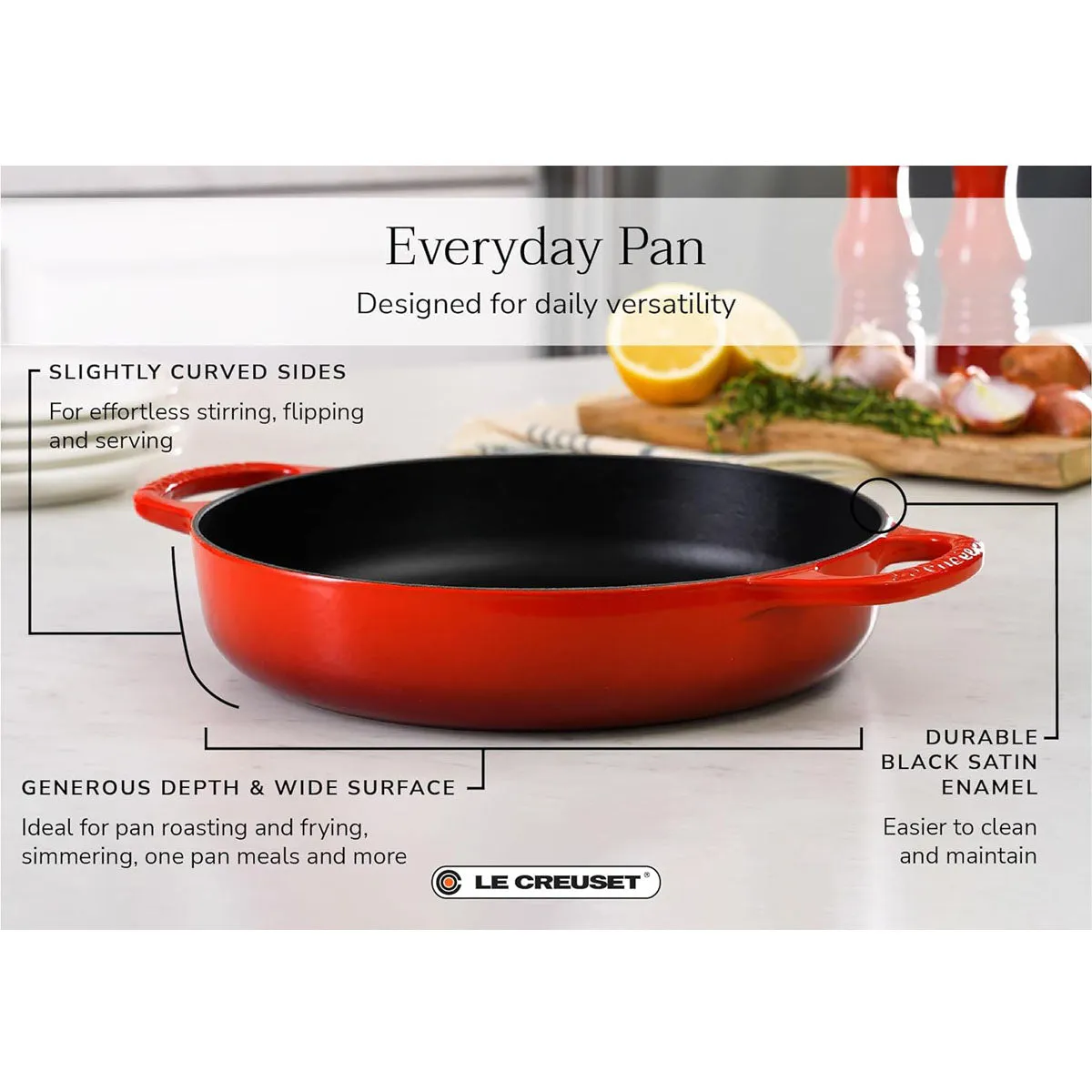 Le Creuset 11" Signature Everyday Pan - Olive