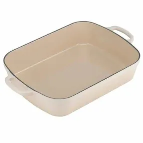 Le Creuset Signature Cast Iron Rectangular Roaster 33cm Almond