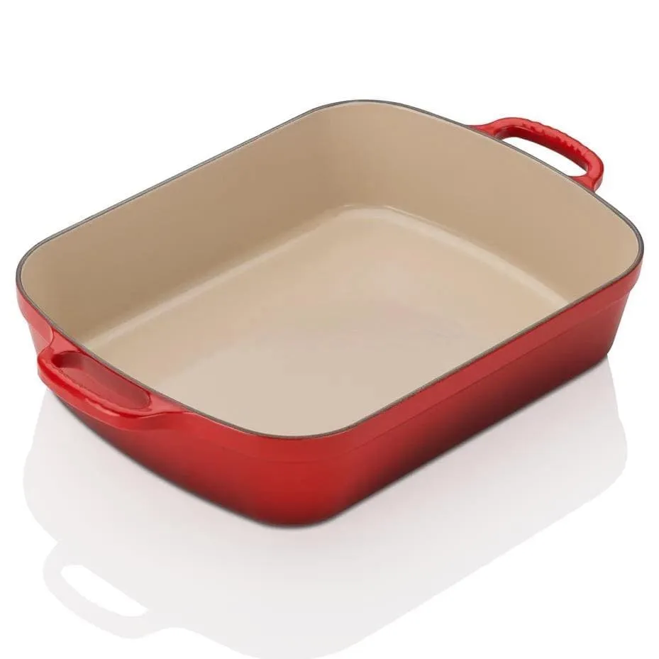 Le Creuset Signature Cast Iron Rectangular Roaster 33cm Cerise