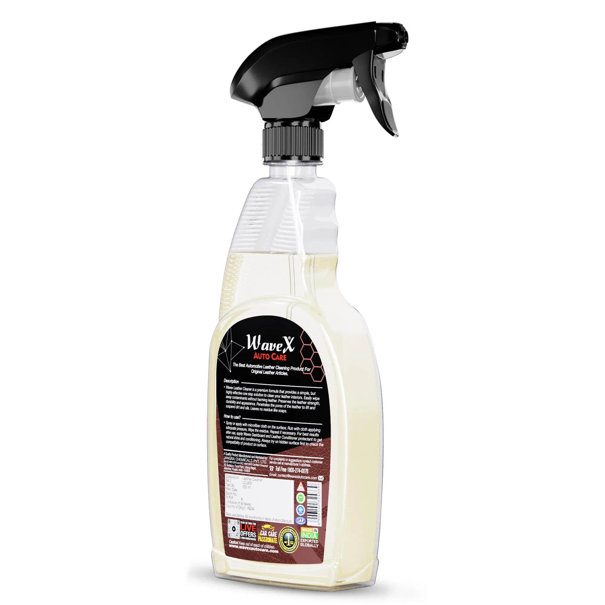 Leather Cleaner | Works as Car Interior Cleaner, Sofa Cleaner, Car Interior Cleaner , All Leather and Vinyl Surface Cleaner