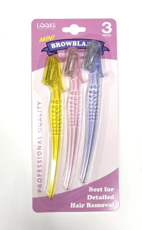 Looks mini brow blades clear handle