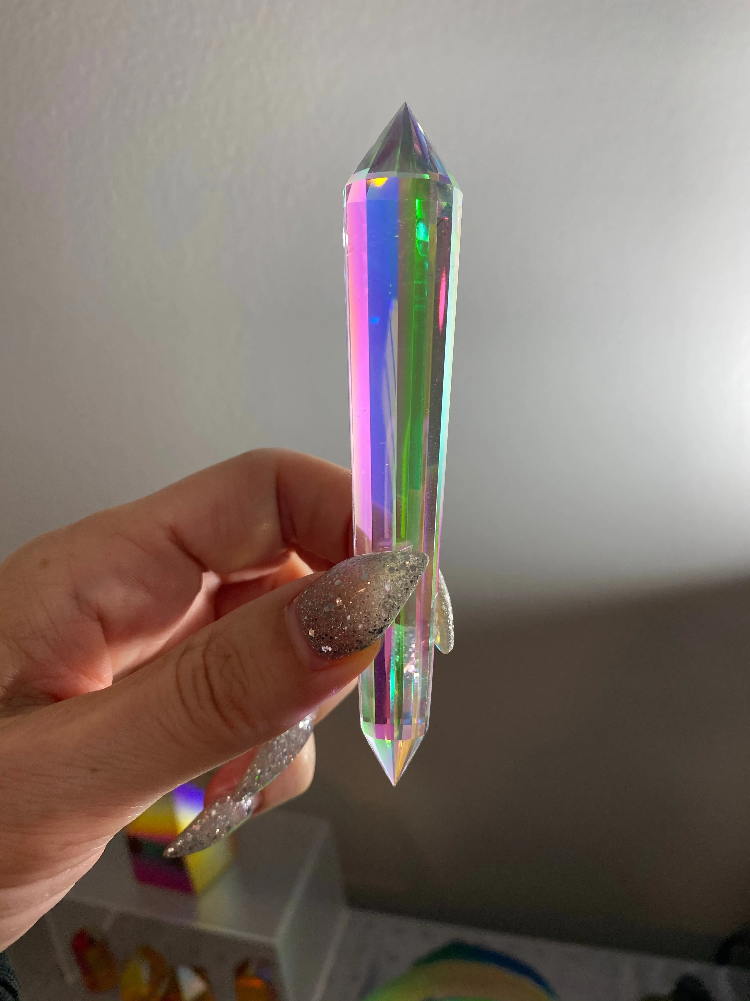 Magickal 12 Sided Vogel Angel Aura Quartz Wand