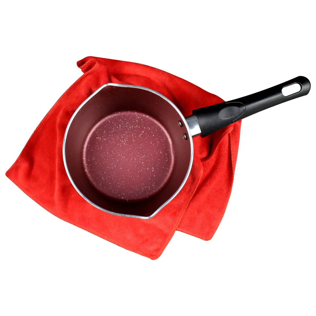 Marble Coated Milk Pan - Maroon