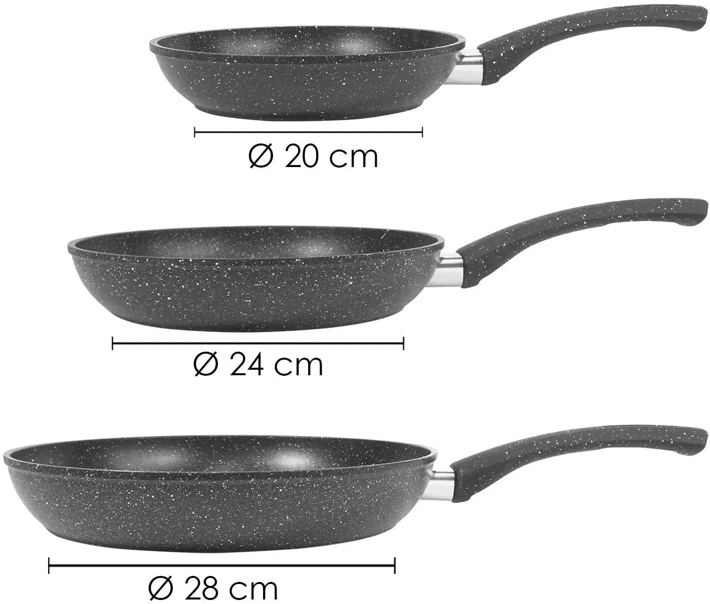 Marble Fry Pan Set - (S58)