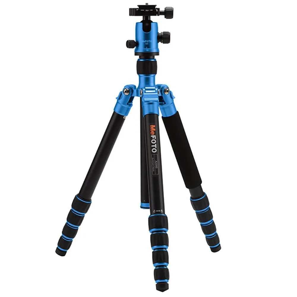 MeFOTO GlobeTrotter Travel Tripod Kit Aluminium Legs - Blue