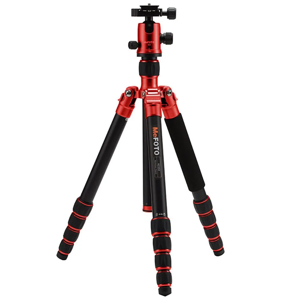 MeFOTO GlobeTrotter Travel Tripod Kit Aluminium Legs - Red