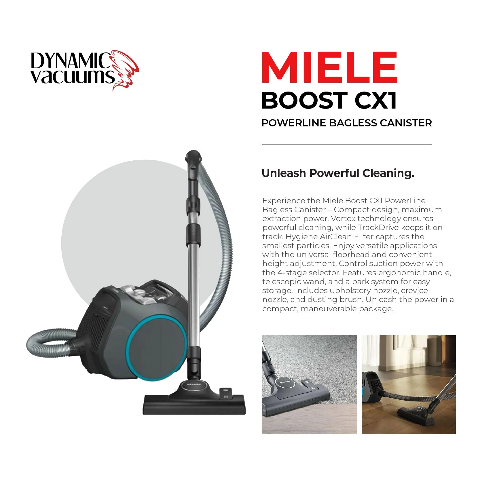 Miele Boost CX1 Powerline Bagless Canister