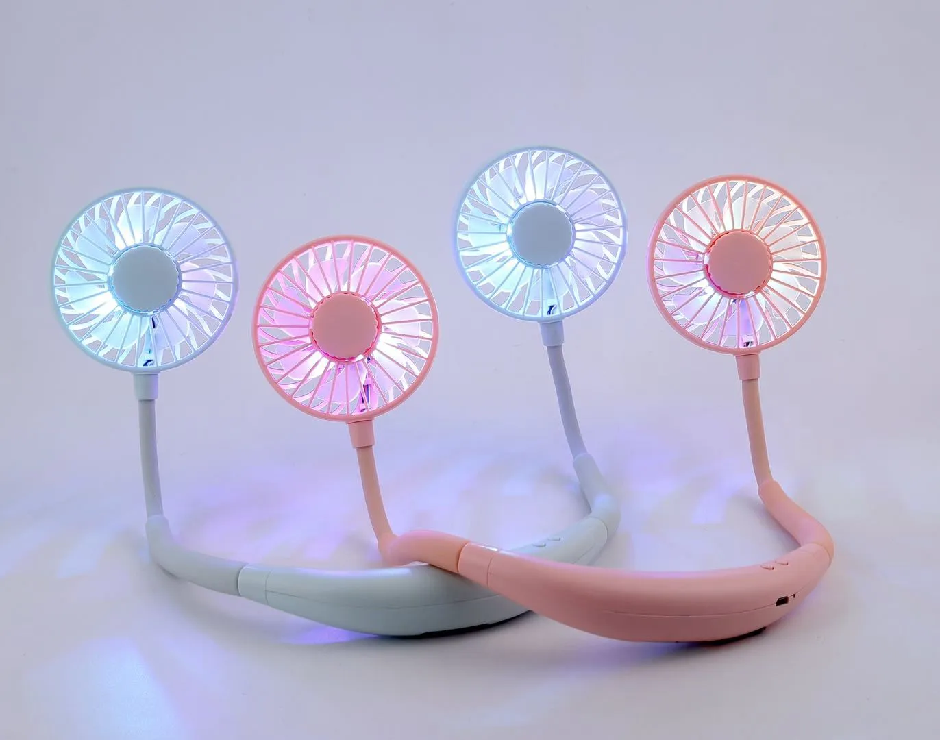 Mini Fan Halter Three Generations Portable Lazy Night Light with Aroma Brush Motor Fan