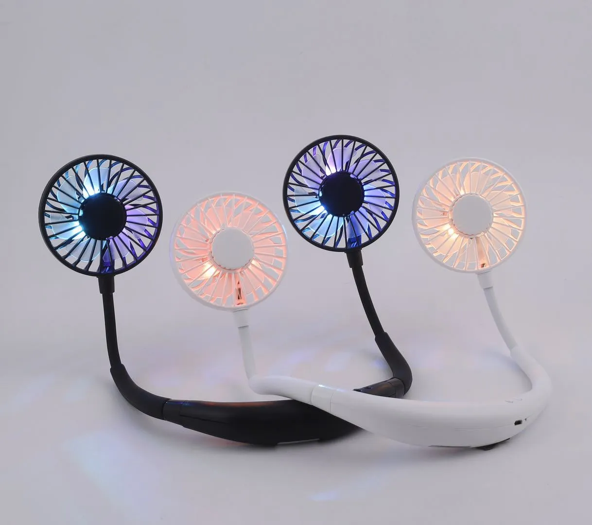 Mini Fan Halter Three Generations Portable Lazy Night Light with Aroma Brush Motor Fan