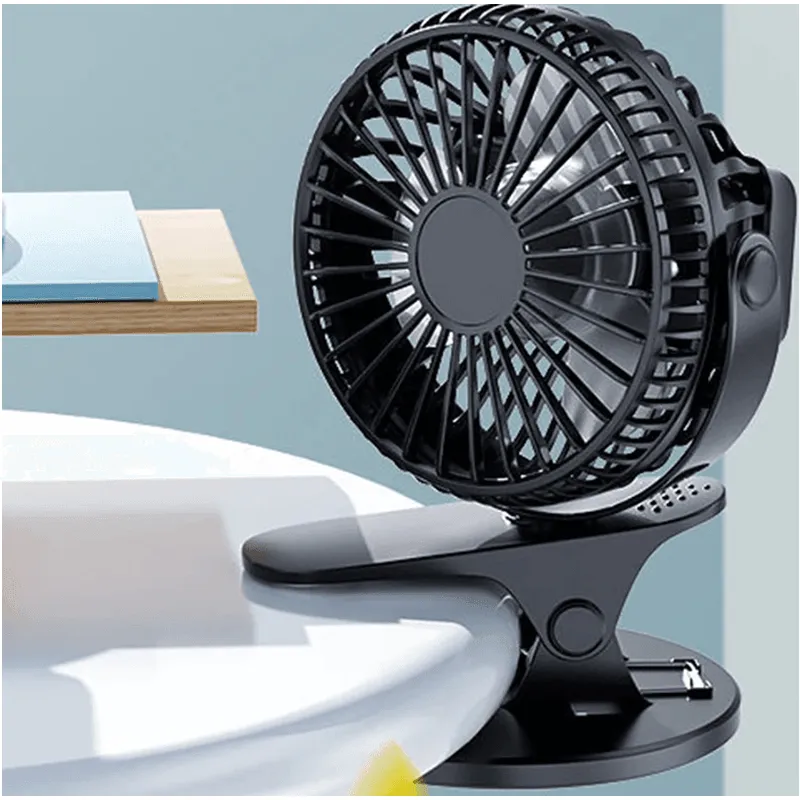 Multifunctional Adjustable Rotation Clamp Fan With Cob Lamp M2027 Black - Shop Now For Best Deals