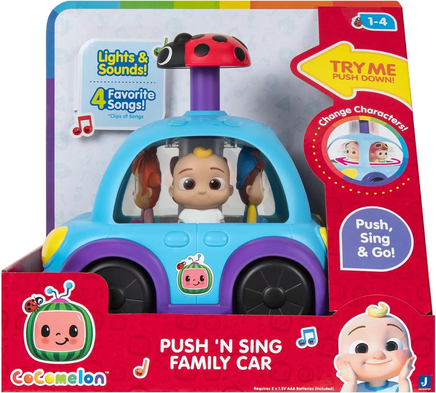 Musical Push 'n Sing Family Car