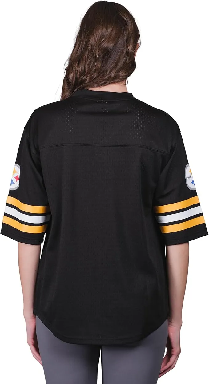 NFL Official Women's Soft Mesh Vintage Gameday Shirt|Pittsburgh Steelers