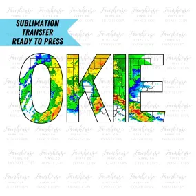 Okie Radar State Ready to Press Sublimation Transfer