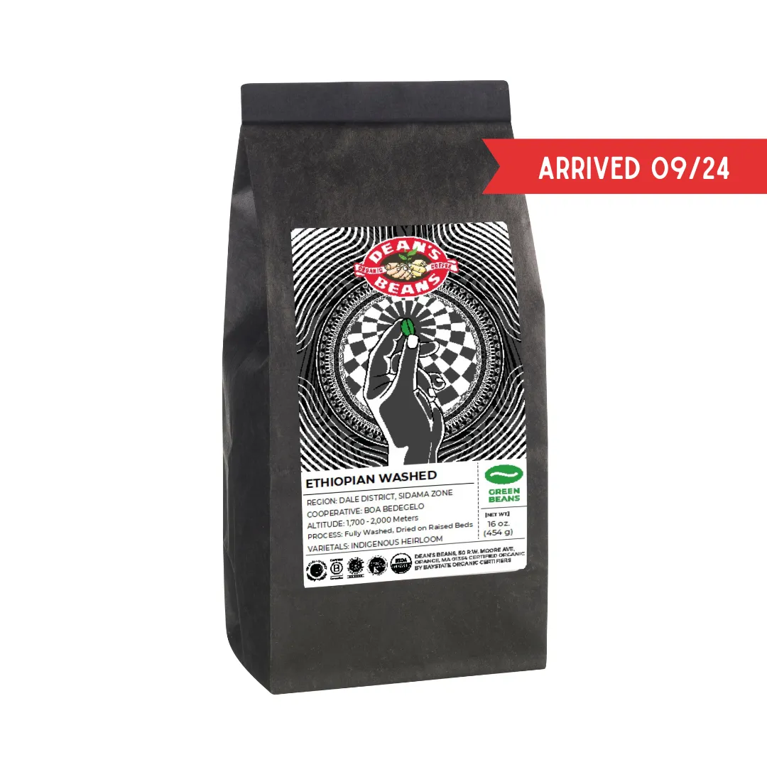 Organic Ethiopian Washed Green Coffee (Unroasted)