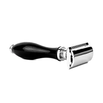 Parker 111B Black Resin Handle Safety Razor