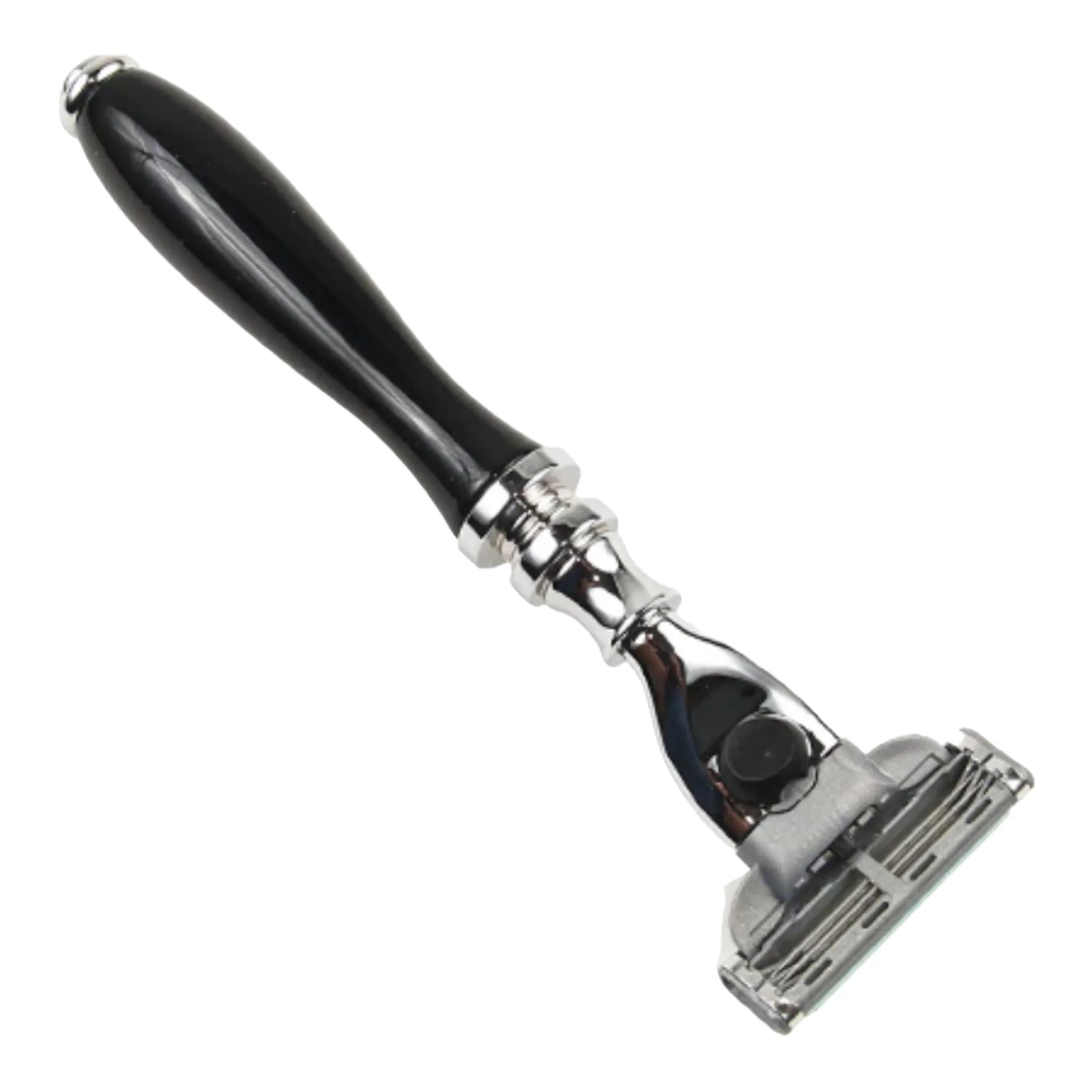 Parker 111B-M3 Black Resin Handle Mach3 Cartridge Razor