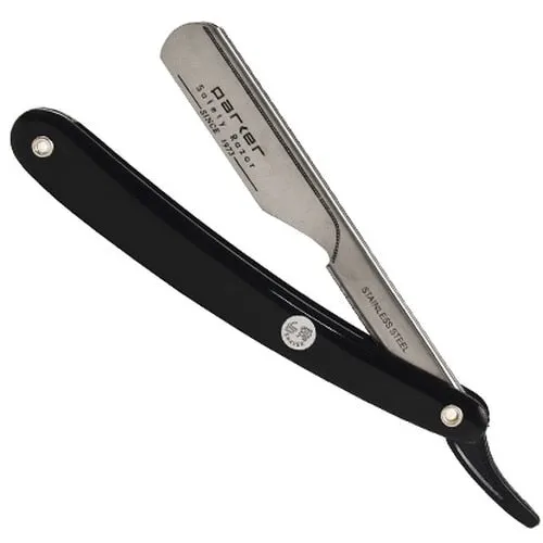 Parker - PTB Push Type Black Handle Shavette Straight Razor