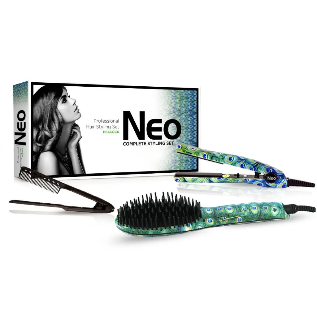 Peacock Heated Brush Set