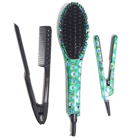 Peacock Heated Brush Set