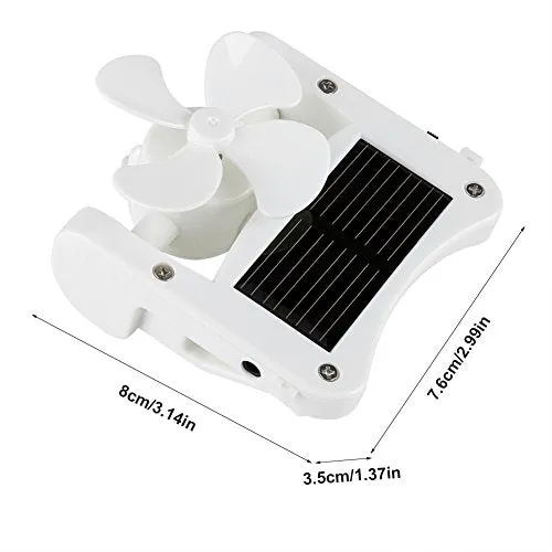 Portable Solar Fan, Solar Power Hat Clip on Mini Fan Pocket Clips Solar Hat Sport Fan USB Hanging Cooler