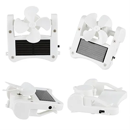 Portable Solar Fan, Solar Power Hat Clip on Mini Fan Pocket Clips Solar Hat Sport Fan USB Hanging Cooler