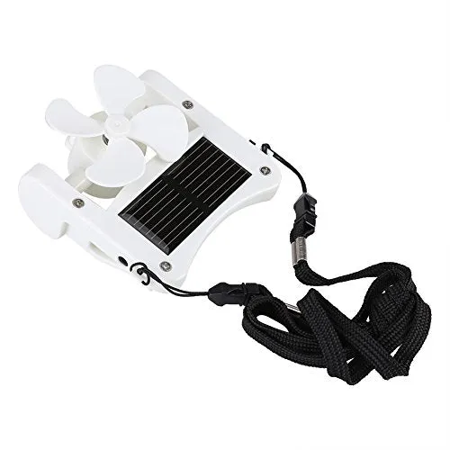 Portable Solar Fan, Solar Power Hat Clip on Mini Fan Pocket Clips Solar Hat Sport Fan USB Hanging Cooler