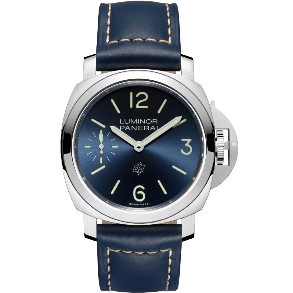 Pre-owned Panerai PAM01085 Blu Mare Blue Limited Steel Watch 44mm