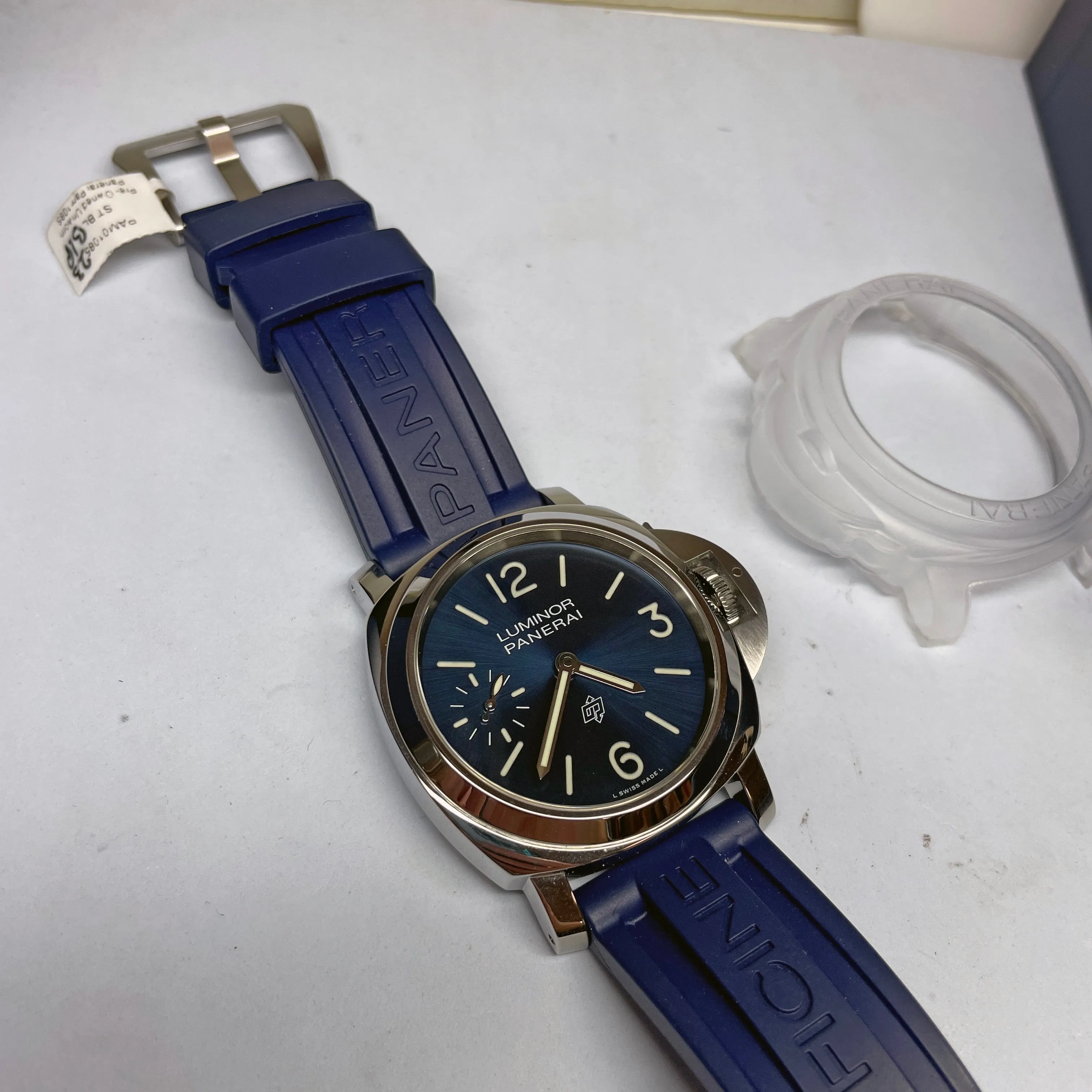 Pre-owned Panerai PAM01085 Blu Mare Blue Limited Steel Watch 44mm