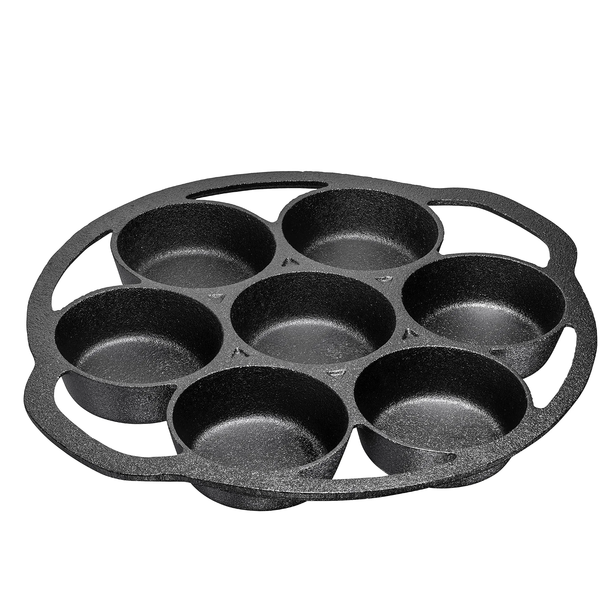 PreSeasoned Cast Iron 7-Cup Biscuit Pan - Round Kitchen Nonstick Baking Tools For Scones