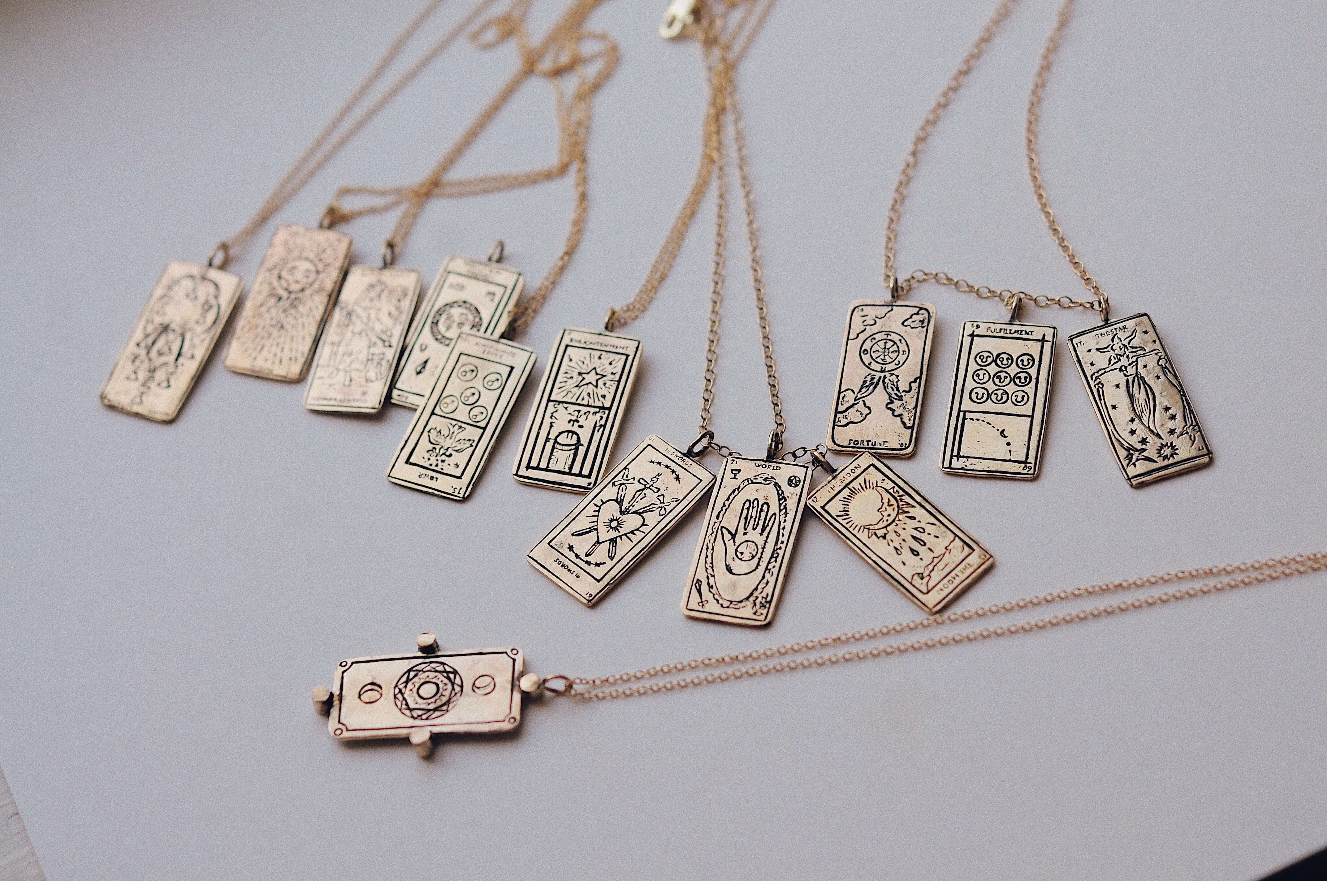 Queen of Wands Tarot Card Necklace