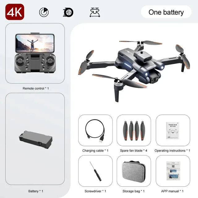 "S1S Pro Drone 2023: 8K HD Camera & 4K Obstacle Avoidance - Foldable Brushless Quadcopter for Aerial Photography, 3km Range"