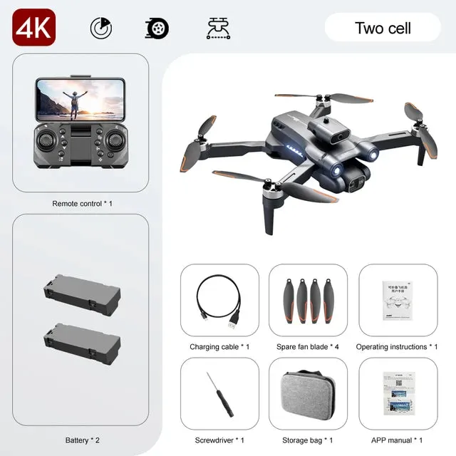 "S1S Pro Drone 2023: 8K HD Camera & 4K Obstacle Avoidance - Foldable Brushless Quadcopter for Aerial Photography, 3km Range"