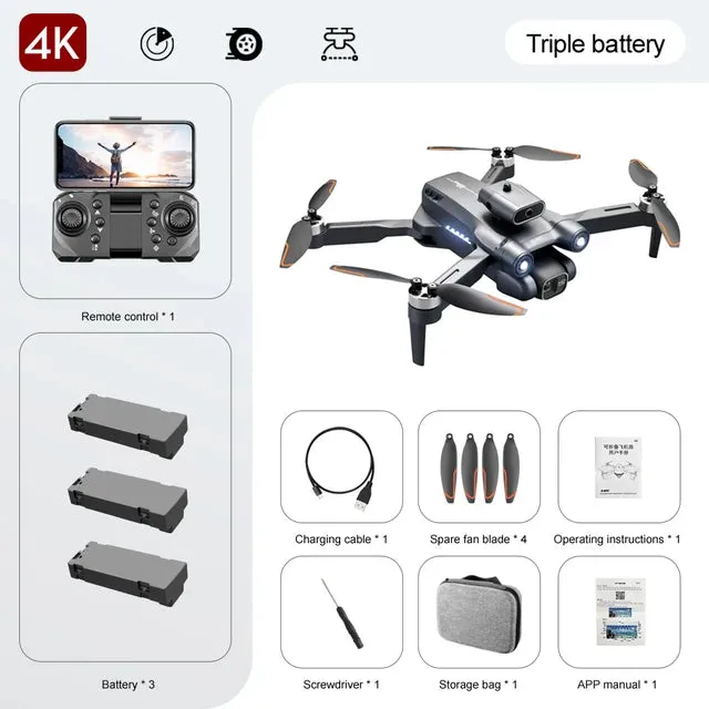 "S1S Pro Drone 2023: 8K HD Camera & 4K Obstacle Avoidance - Foldable Brushless Quadcopter for Aerial Photography, 3km Range"