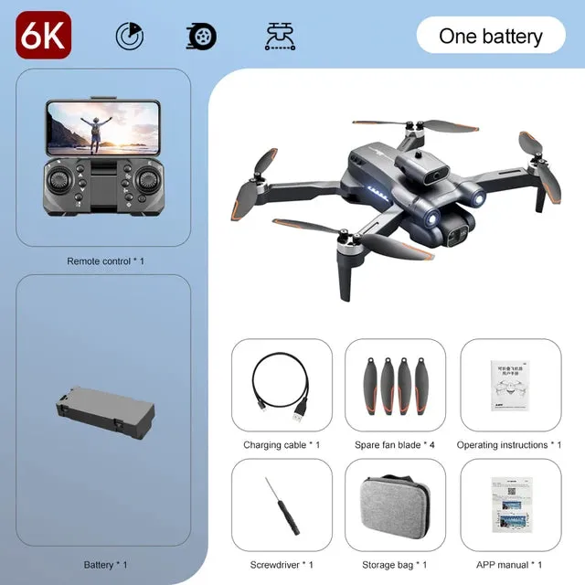 "S1S Pro Drone 2023: 8K HD Camera & 4K Obstacle Avoidance - Foldable Brushless Quadcopter for Aerial Photography, 3km Range"