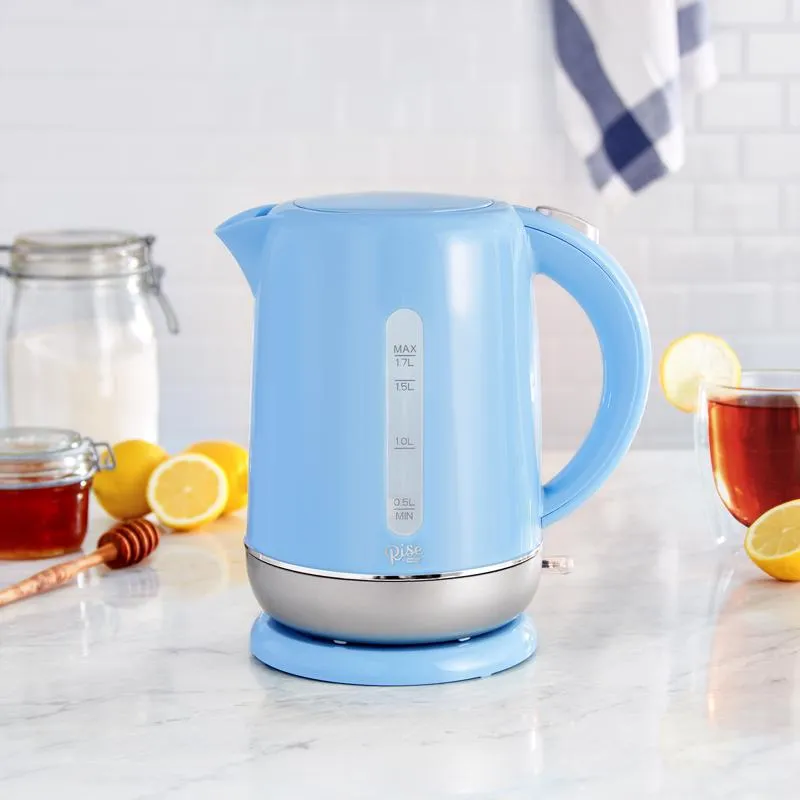 Rise by Dash Blue Glass/Plastic 1.7 L Electric Tea Kettle