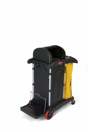 RUBBERMAID HIGH SECURITY CLEANING CART BLACK