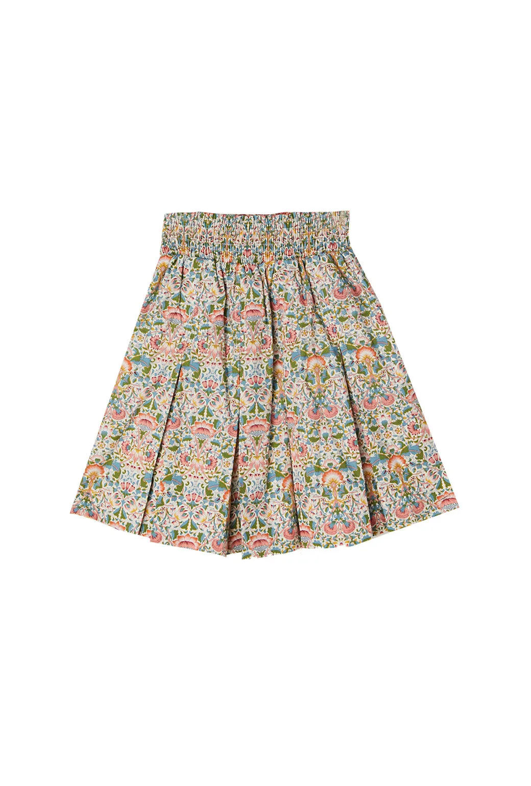 SAMPLE - Smocked Waist MINI Skirt - Fan Floral