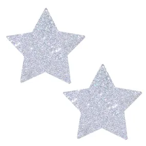 Silver Pixie Dust Glitter Starry Nights Nipztix  Pasties